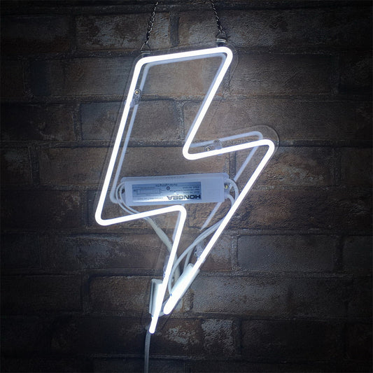 Thunder Shape Neon Sign, Handmade Neon, Very Bright, Bar/Shop /Room Wall Decor Light Custom Gift Art