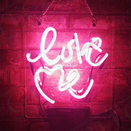 Love Me Neon Sign, Handmade Neon, Very Bright, Bar/Shop /Room Wall Decor Light Custom Gift Art