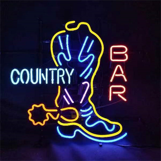 COUNTRY BAR AND COWBOY BOOT