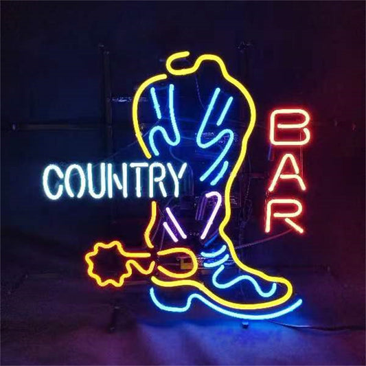 COUNTRY BAR AND COWBOY BOOT