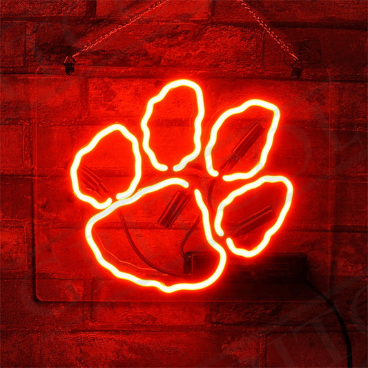 Bear's Paw Neon Sign, Handmade Neon, Very Bright, Bar/Shop/ Room Wall Decor Light Custom Gift