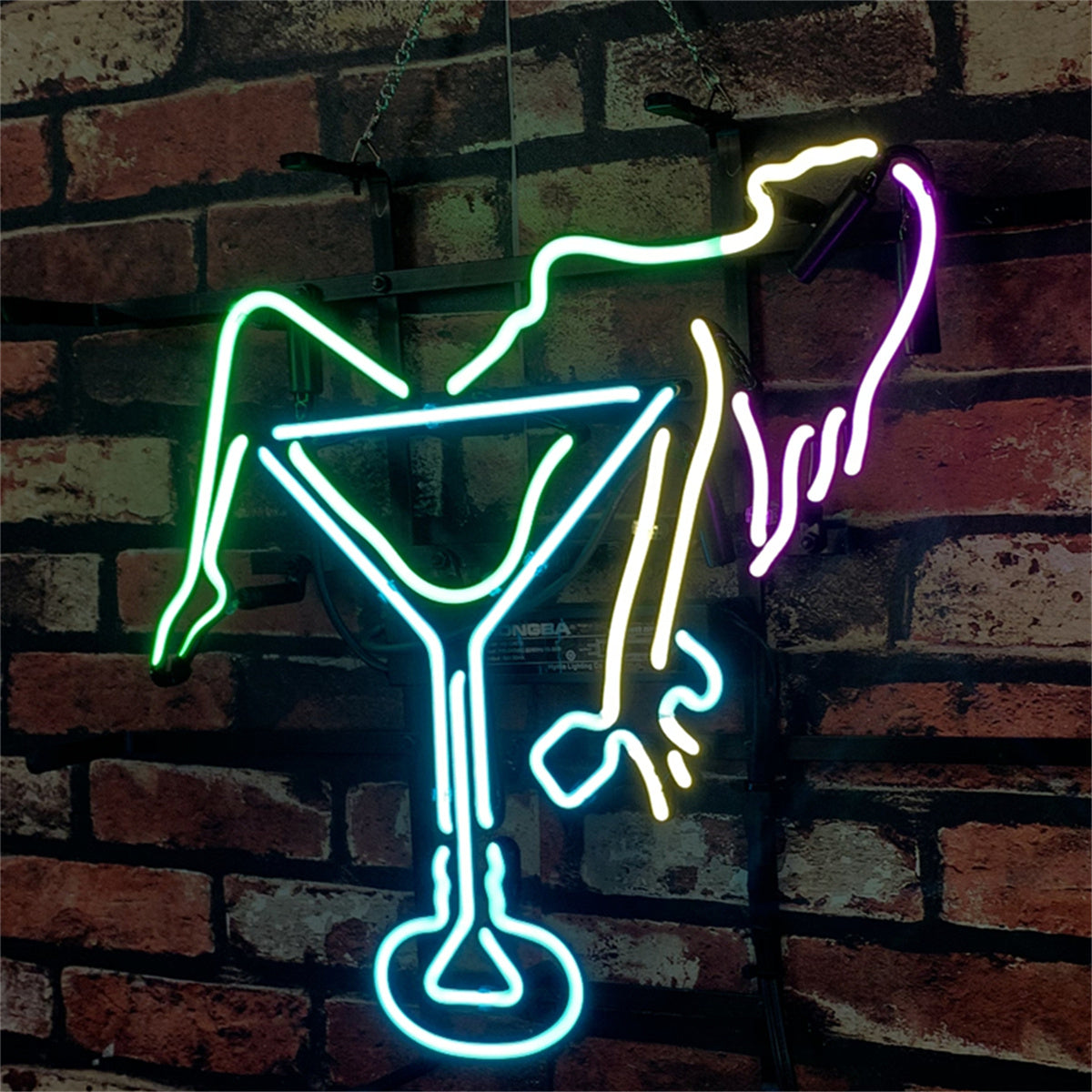 Girl in Martini Cup Neon Sign