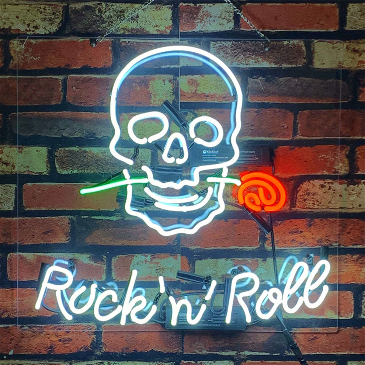 Rock n Roll Rose Skull
