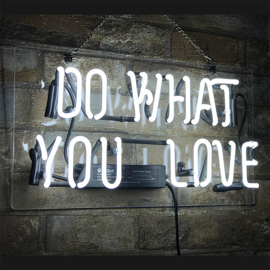 DO WHAT YOU LOVE Neon Sign, Handmade Neon, Very Bright, Bar/Shop /Room Wall Decor Light Custom Gift Art