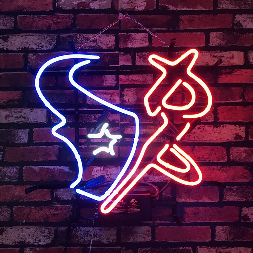 houston texans logo neon sign