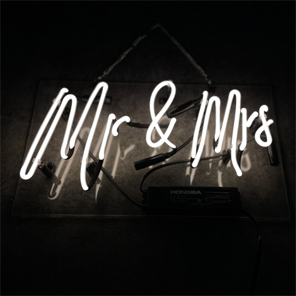 mr&mrs neon sign