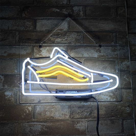 vans of walls sneaker neon sign